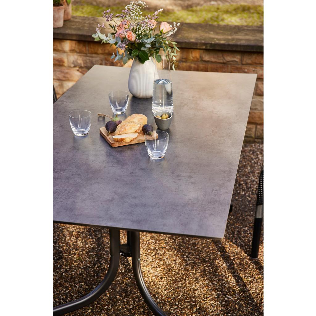 Gartentisch Klappbar Metall /Kunststoff/Holz L 160 cm