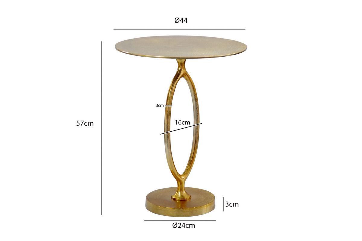 PRÍRUČNÝ STOLÍK WL7.349 - zlatá, Design, kov (44/44/57cm) - MID.YOU
