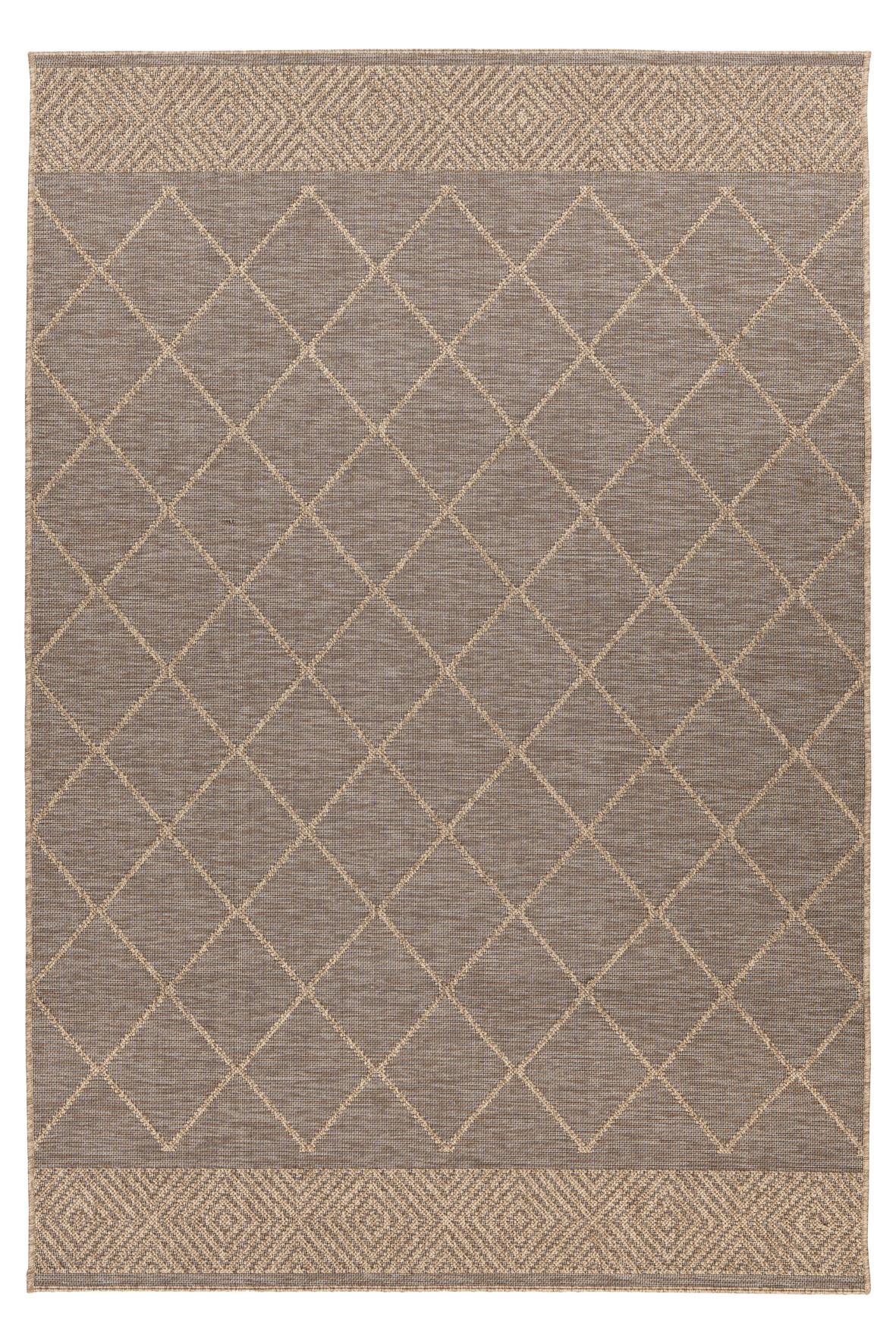 Flachwebteppich My Oslo 710 - Taupe, Design, Textil (120/170cm) - Obsession