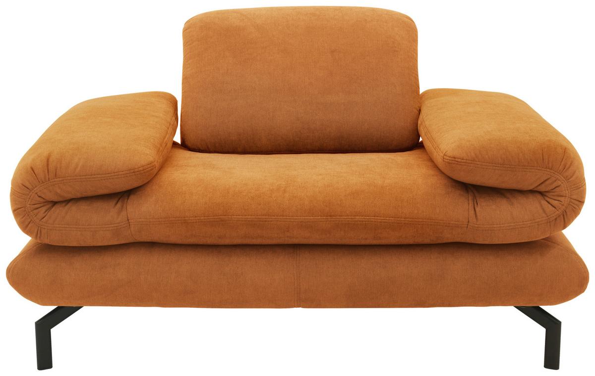 Sessel Looks Xiii - Schwarz/Orange, Design, Textil (139 (197)/83 (110)/98cm) - LOOKS by W.Joop