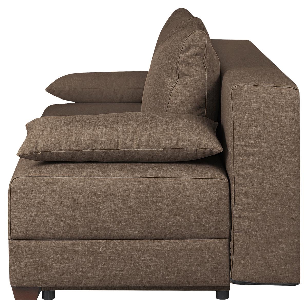 Schlafsofa Dingo, Braun B: 202 cm - Dunkelbraun/Braun, Design, Textil (202/85/110cm) - MID.YOU