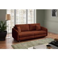 Schlafsofa Ingrid Rostfarben B: 230cm - Rostfarben/Creme, Design, Textil (230/100/103cm) - Livetastic
