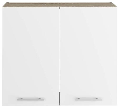Felsőszekrény Corina - Sonoma tölgy/fehér, Modern, műanyag/faalapú anyag (80/72,4/34,6cm)