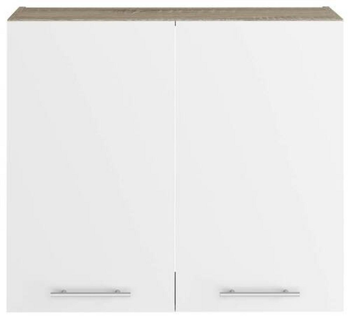 Felsőszekrény Corina - Sonoma tölgy/fehér, Modern, műanyag/faalapú anyag (80/72,4/34,6cm)
