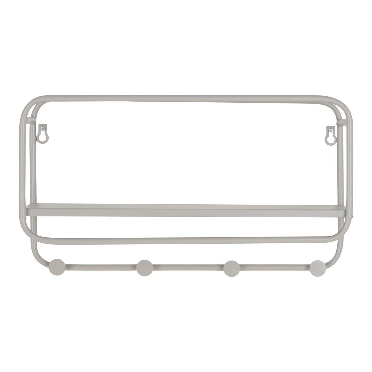 HUTABLAGE Feira Hellgrau B: 45cm - Hellgrau, Basics, Metall (45/25/15cm) - MID.YOU