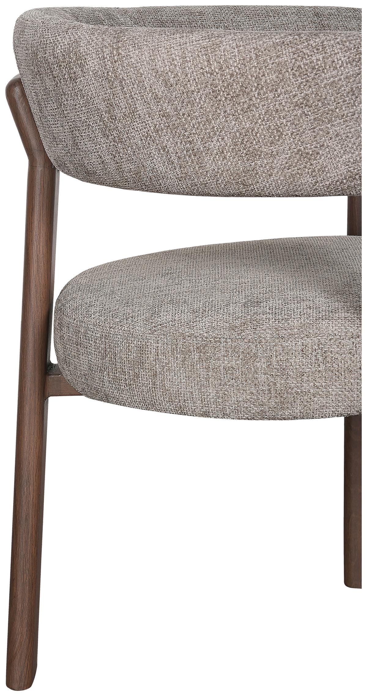 Armlehnstuhl Granada Hellbraun B: 62 cm - Hellbraun/Walnussfarben, MODERN, Textil/Metall (62/74/56,5cm) - Livetastic