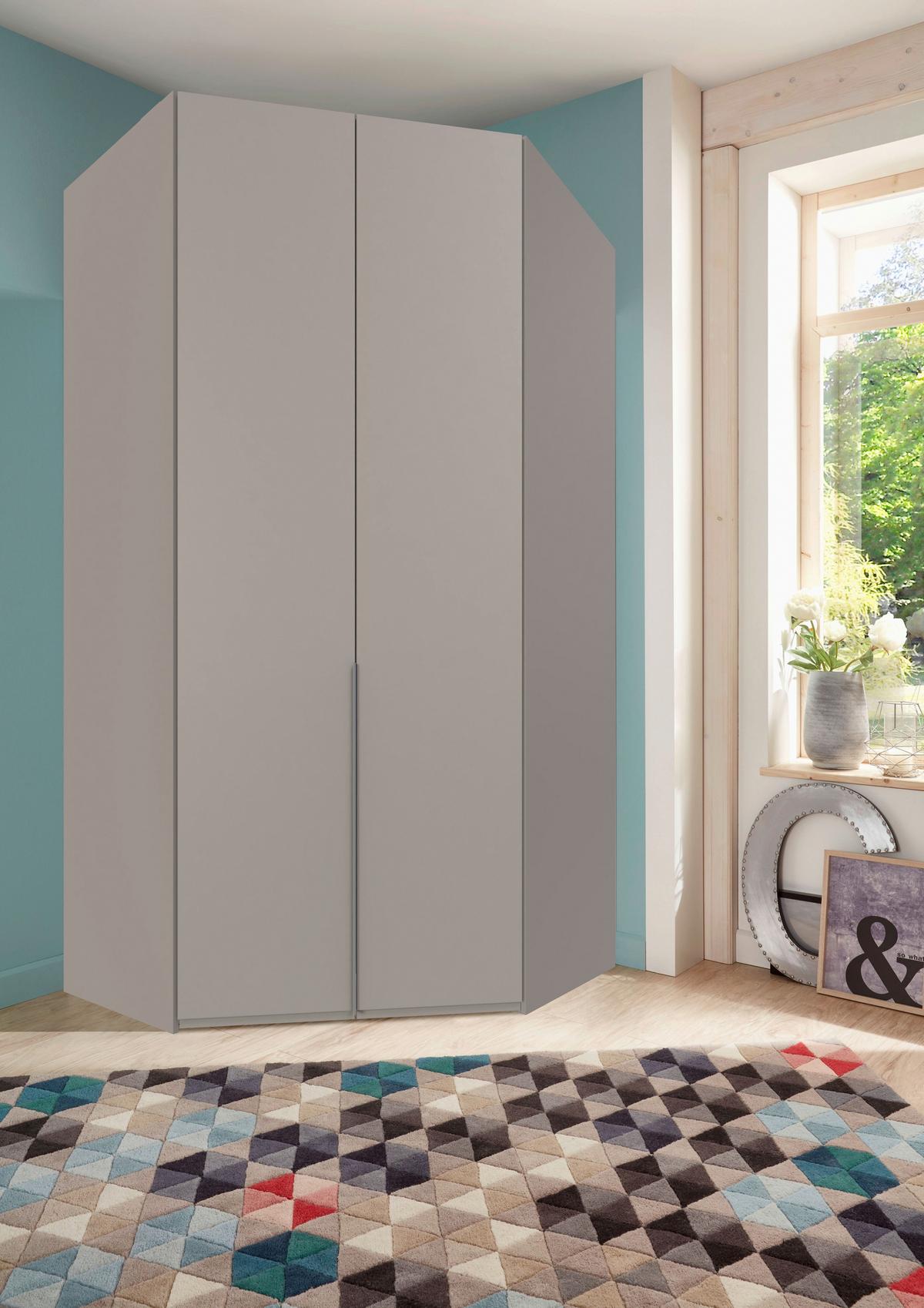Eckkleiderschrank New York Grau/Sahara B: 120 cm - Grau/Sahara, MODERN, Holzwerkstoff (120/236/120cm) - MID.YOU