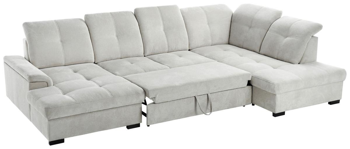 Sarokkanapé Prada - szürkésbarna, Modern, textil (176/358/230cm)