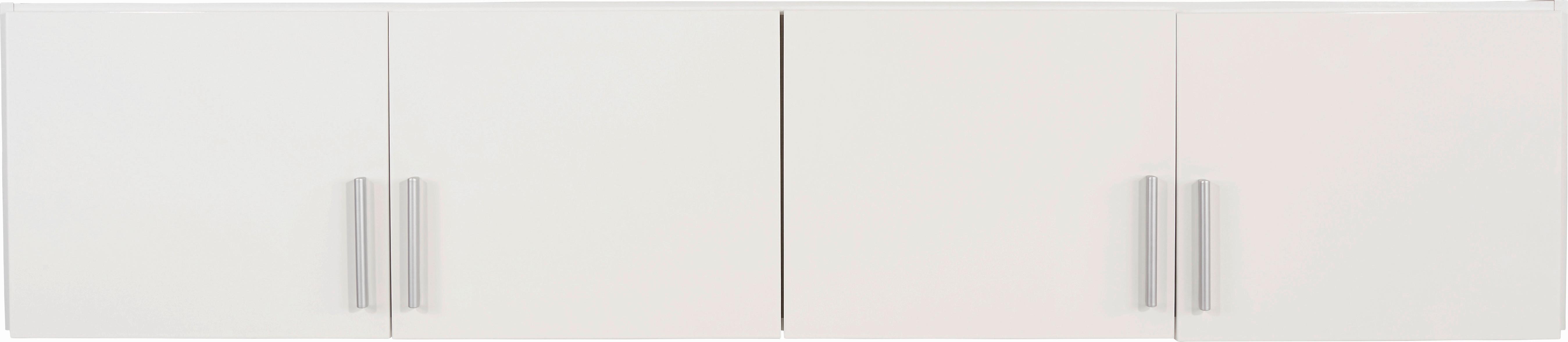 Aufsatzschrank 181cm Celle, Weiß - Weiß Hochglanz/Weiß, MODERN, Holz (181/40/54cm)