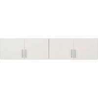 Aufsatzschrank 181cm Celle, Weiß - Weiß Hochglanz/Weiß, MODERN, Holz (181/40/54cm)