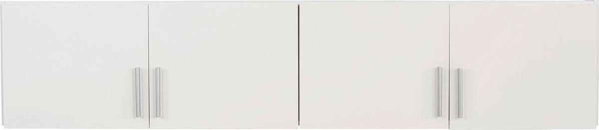 Aufsatzschrank 181cm Celle, Weiß - Weiß Hochglanz/Weiß, MODERN, Holz (181/40/54cm)