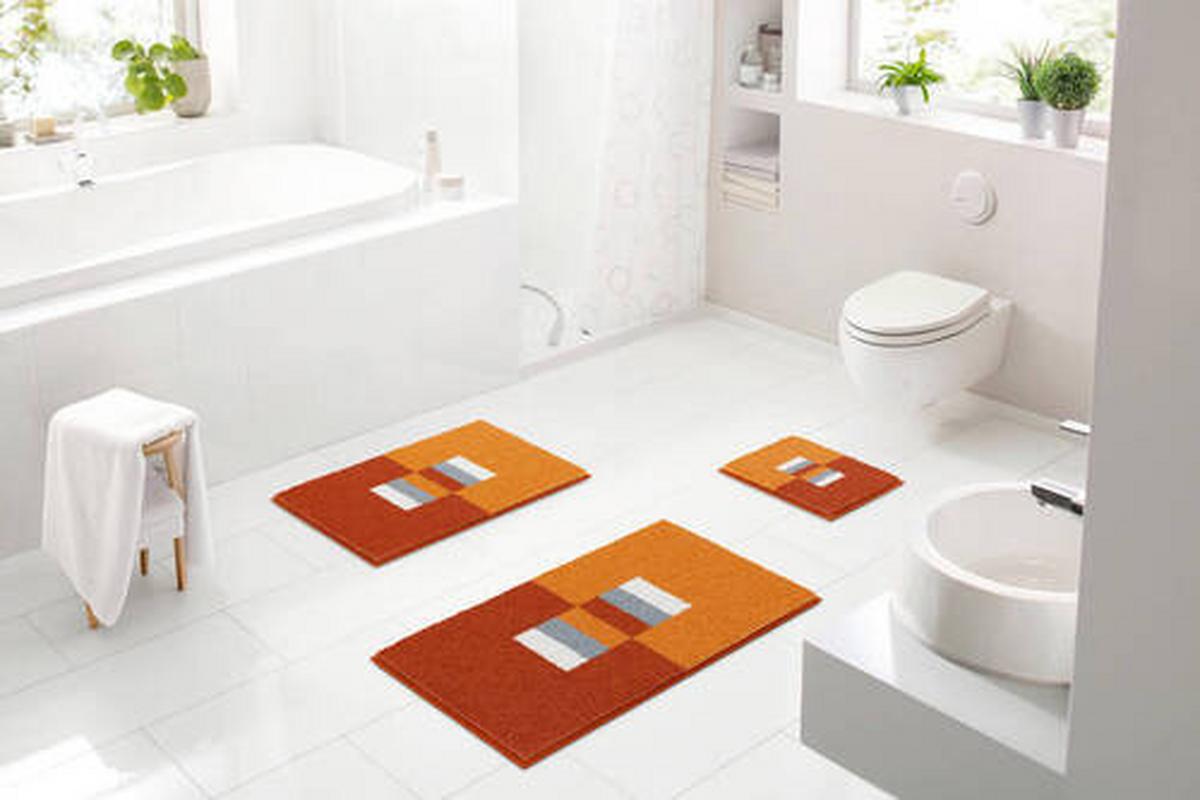 Bidet-vorleger Capricio - Orange, Basics, Textil (40/50cm) - Grund