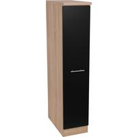 Apothekerschrank Merle Schwarz, Eiche Dekor B: 30cm - Eichefarben/Schwarz, Basics, Holzwerkstoff (30/144,8/60cm) - Respekta