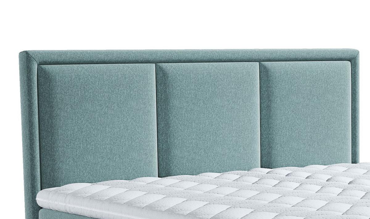 Boxspringbett mit Topper & Bettkasten 140x200 Swing - Türkis, Design, Holzwerkstoff/Textil (140/200cm) - MID.YOU