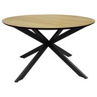 Dohányzóasztal Linda - fekete/natúr, Modern, faalapú anyag/fém (80/45/80cm)