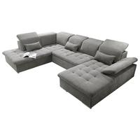 Sedacia súprava bahenná - bahenná hnedá/strieborná, Konventionell, textil/plast (240/340/188cm) - MID.YOU