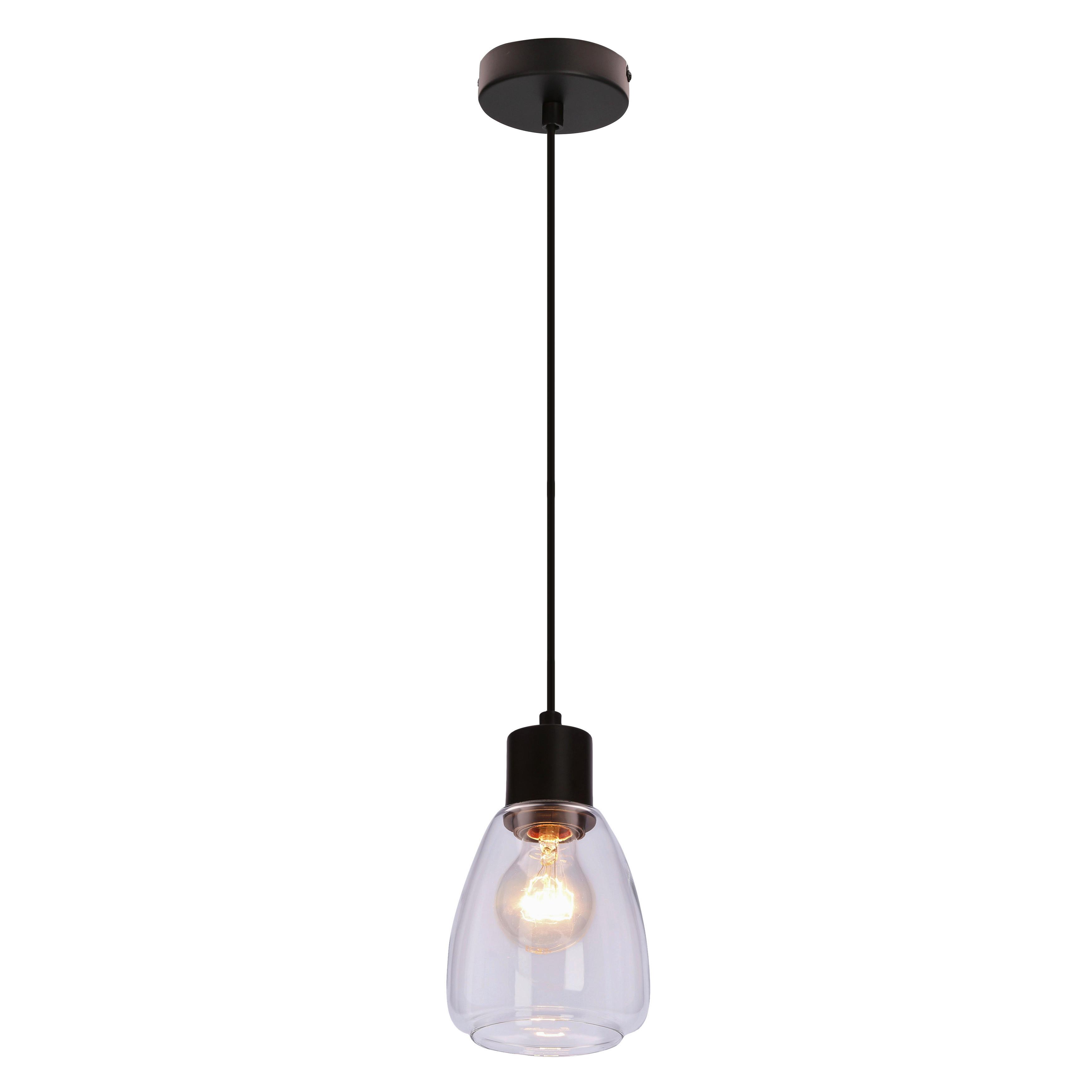 Pendelleuchte 31-35066 Moldo - Transparent/Schwarz, KONVENTIONELL, Metall (12/12/120cm)