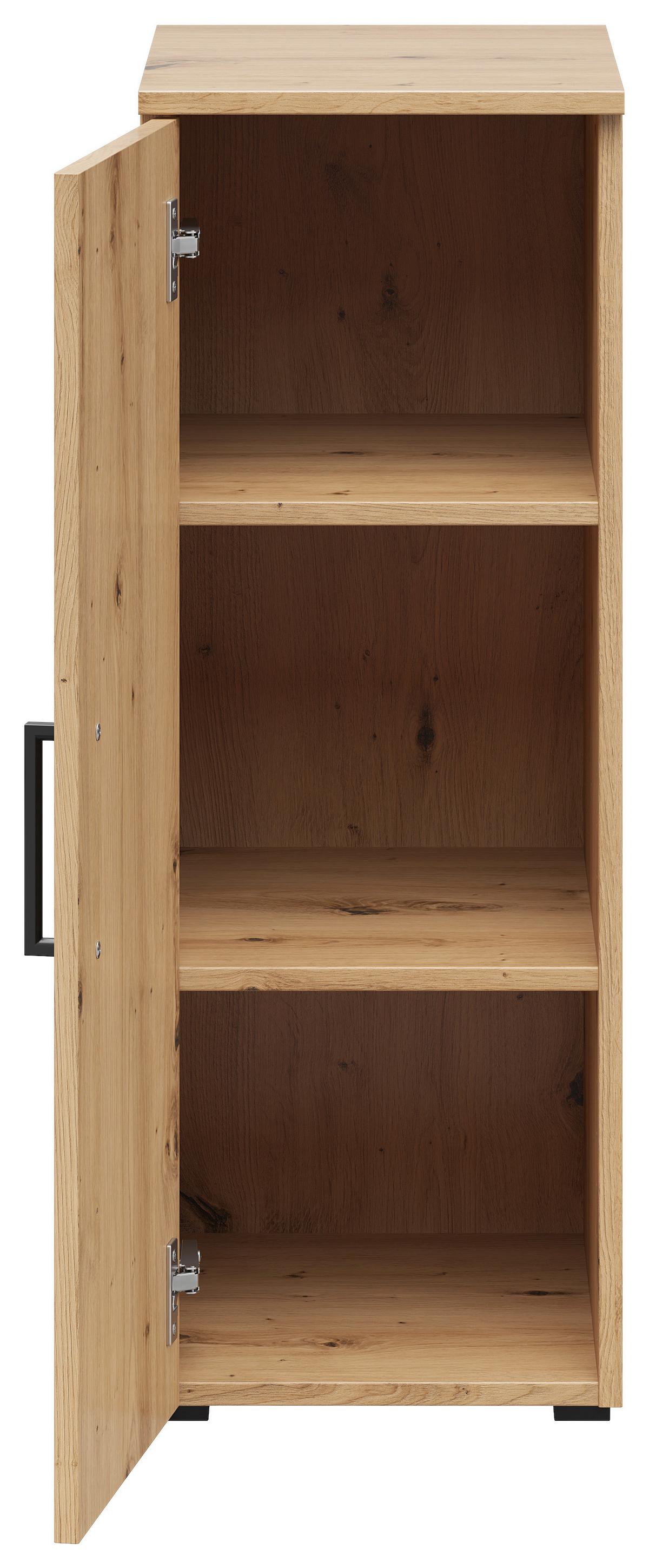 Skriňa MULTISTAURAUM š: 30 cm - čierna/dub artisan, Modern, kompozitné drevo/plast (30/83/40cm)