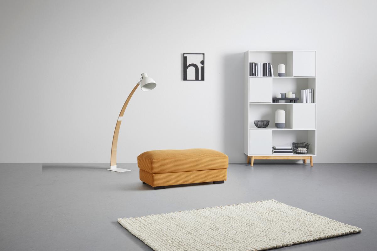 Taburetka PEDRO, horčicovožltý menčester - horčicovožltá, Modern, textil (60/46/110cm) - Mömax