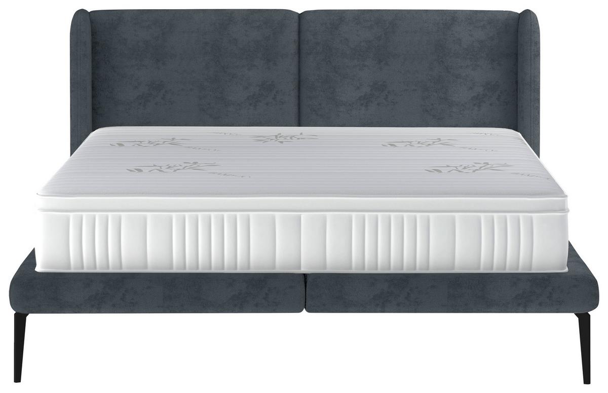 Polsterbett +matratze 180x200 Tessina Sorisso Blaugrau - Blau/Creme, MODERN, Textil (180/200cm) - Livetastic