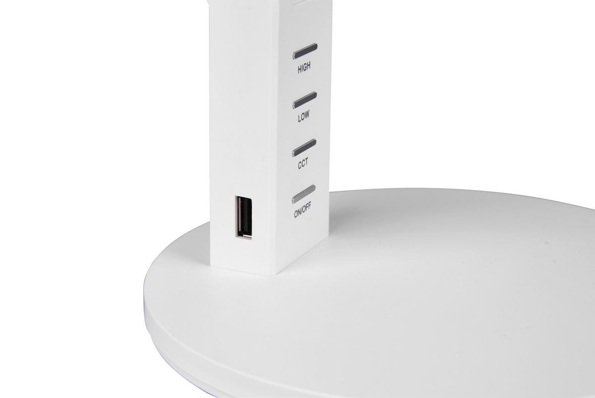 LED-Schreibtischlampe dimmbar Weiß Flexarm und Farbwechsler - Weiß, Basics, Kunststoff (40,4/17,1/30,5cm) - Trio Leuchten