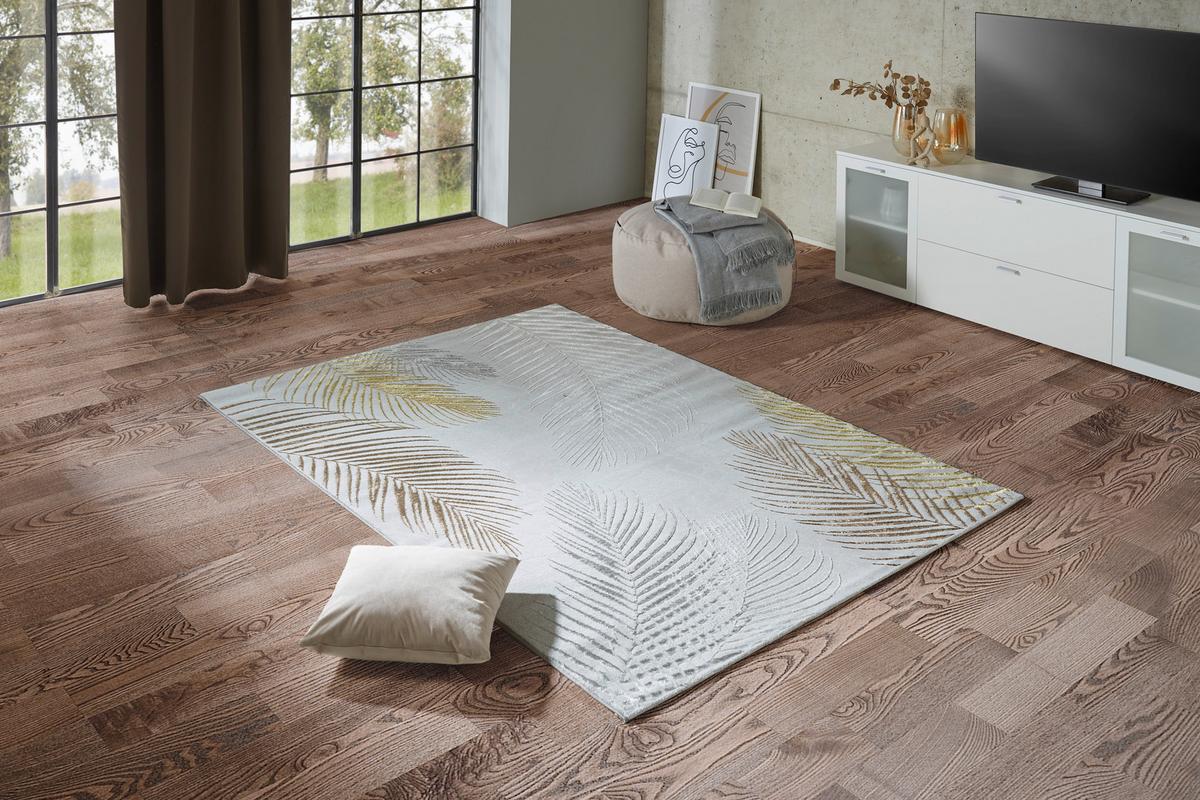 Webteppich Silberfarben Raymond 200x290 cm Naturfaser - Silberfarben, Basics, Kunststoff (200/290cm) - James Wood