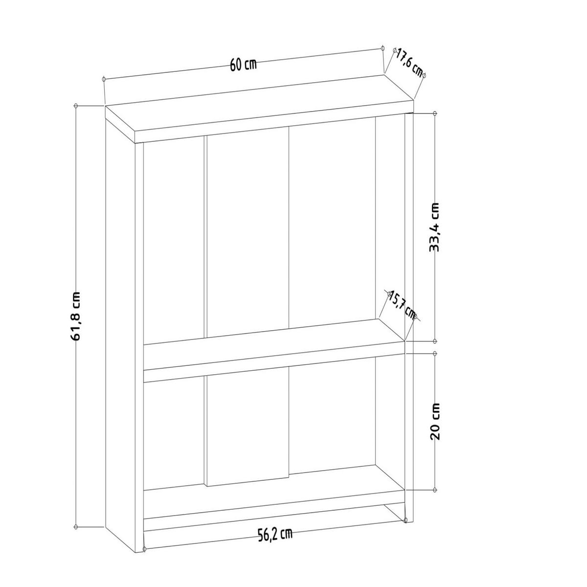 Regal Dosi Standregal - Anthrazit/Weiß, Design, Holzwerkstoff (60/62/17,6cm) - Livetastic