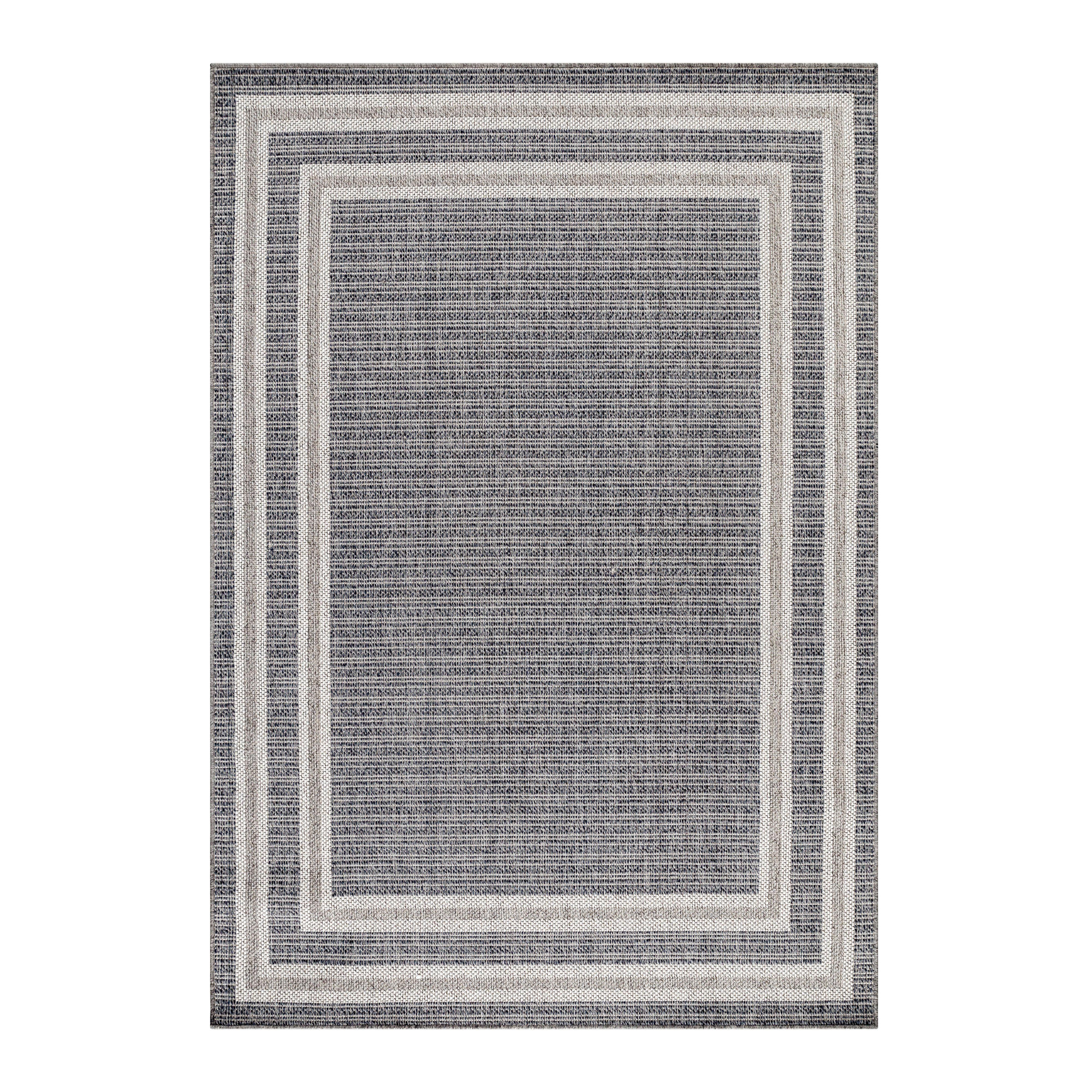 Flachwebteppich Aruba - Grau, Design, Textil (80/150cm)