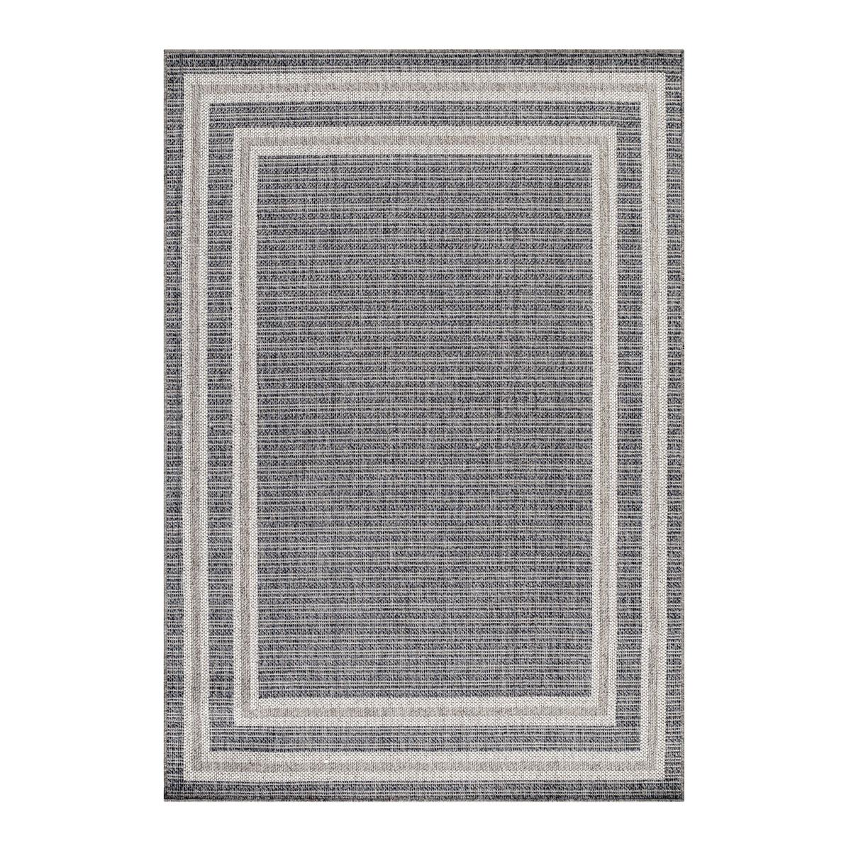 Flachwebteppich Aruba - Grau, Design, Textil (60/100cm)