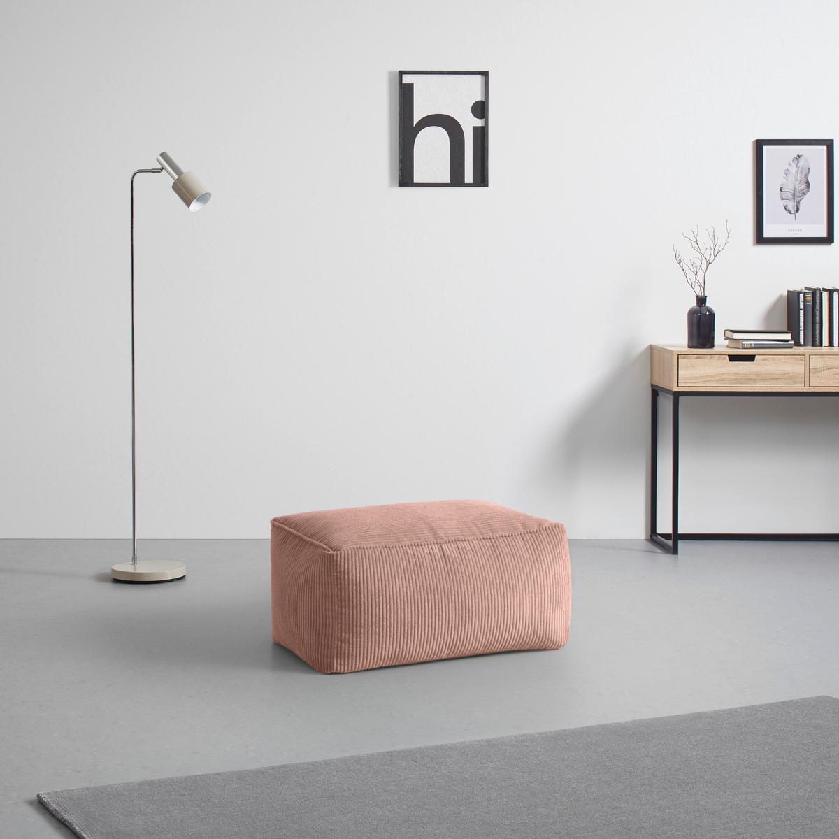Taburet CAROLINE, růžový manšestr, max. 80 kg - růžová, Moderní, textil (80/38/50cm) - Mömax