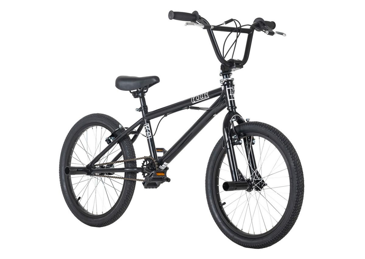Kinder Bmx 20 Zoll Freestyle Unisex - Schwarz, Basics, Metall (70/100/70cm) - KS Cycling