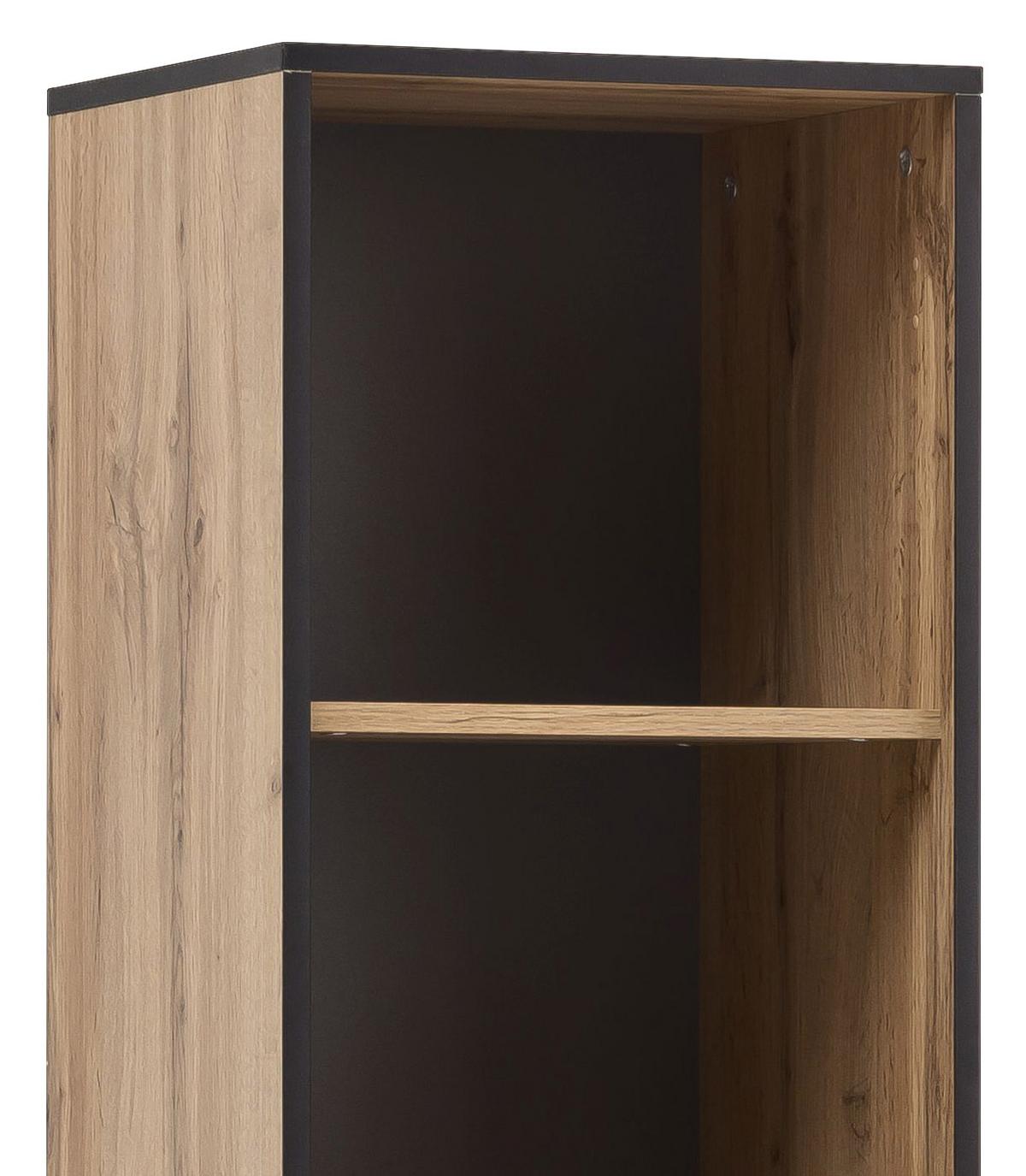 Standregal Mit 2 Laden Serie 2000 B: 40,2 cm Eichefarben - Eichefarben, KONVENTIONELL, Holzwerkstoff (40,2/194,2/39cm) - MID.YOU