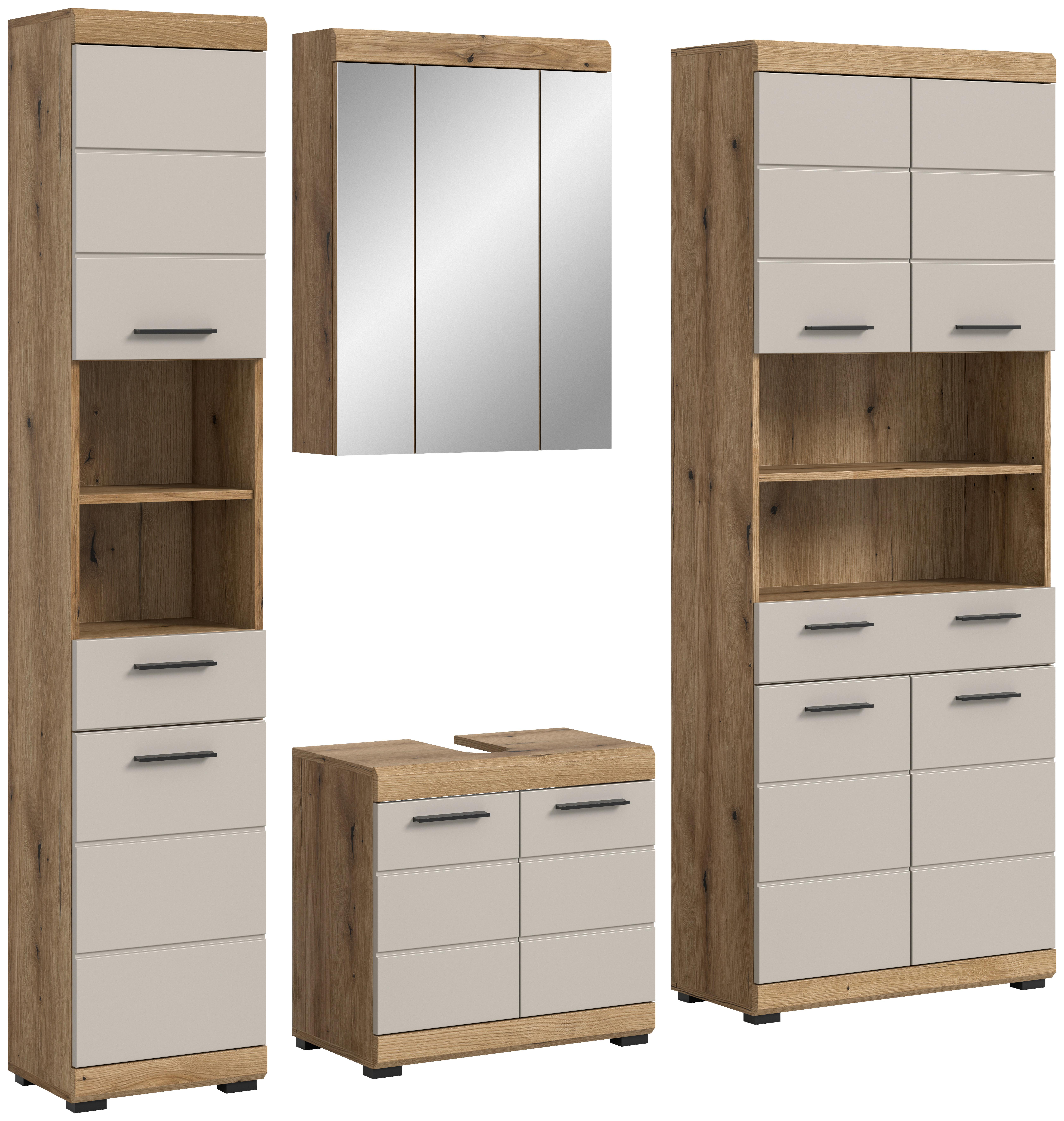 Badezimmer Scout Kaschmir/Naturfarbe B: 171 cm - Kaschmir/Schwarz, MODERN, Holzwerkstoff (171cm) - MID.YOU
