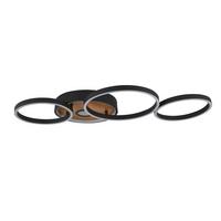 LED-Deckenleuchte 36305-1bk - Schwarz/Braun, Basics, Kunststoff/Metall (89/8/42cm)