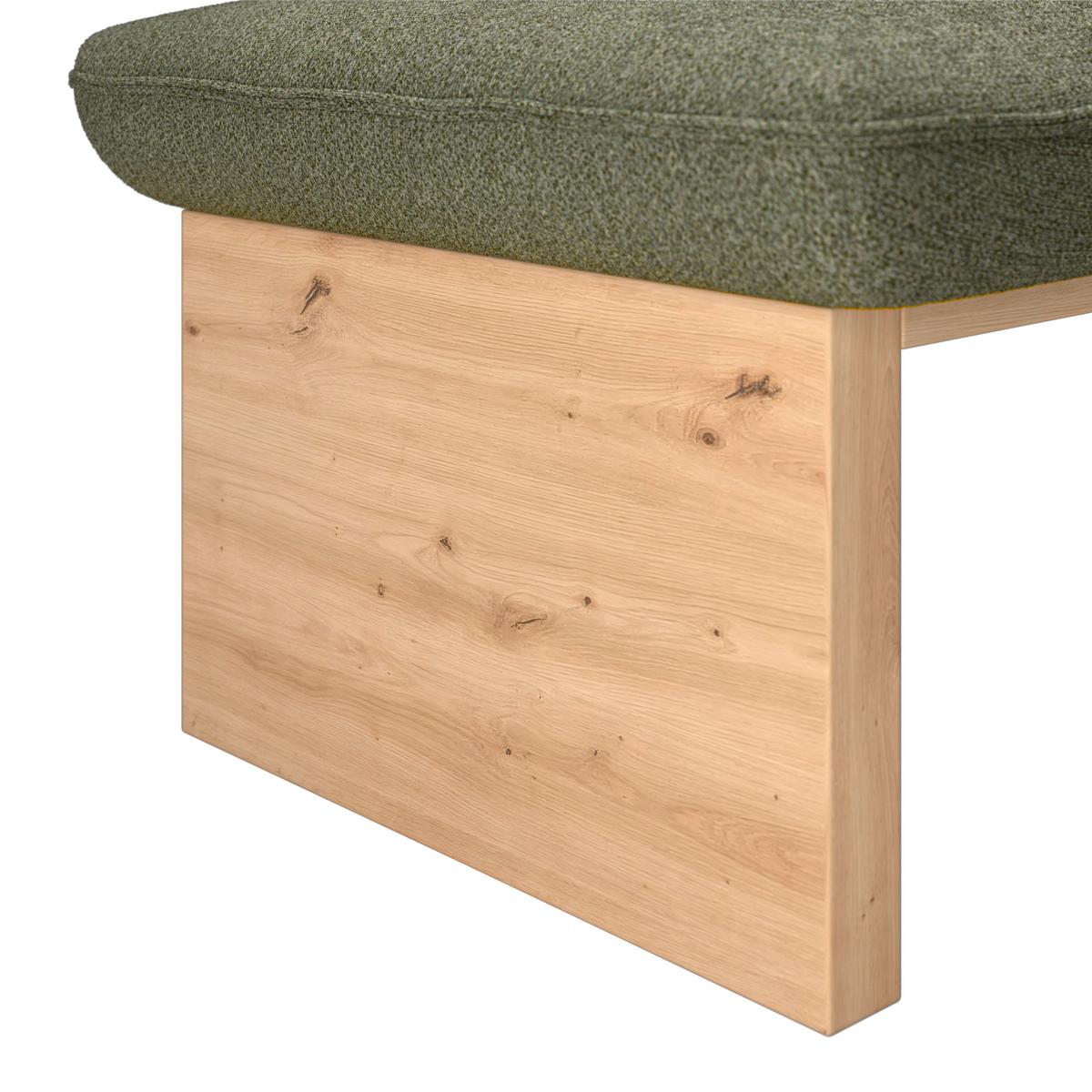 Eckbank Beluna Ii Webstoff Grün, B: 212cm - Eichefarben/Grün, KONVENTIONELL, Holz/Textil (212/170cm) - James Wood