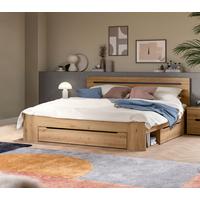 Bett Canu Grau /Eiche Artisan Dekor 180x200cm - Eiche Artisan/Grau, MODERN, Holzwerkstoff (180/200cm) - MID.YOU