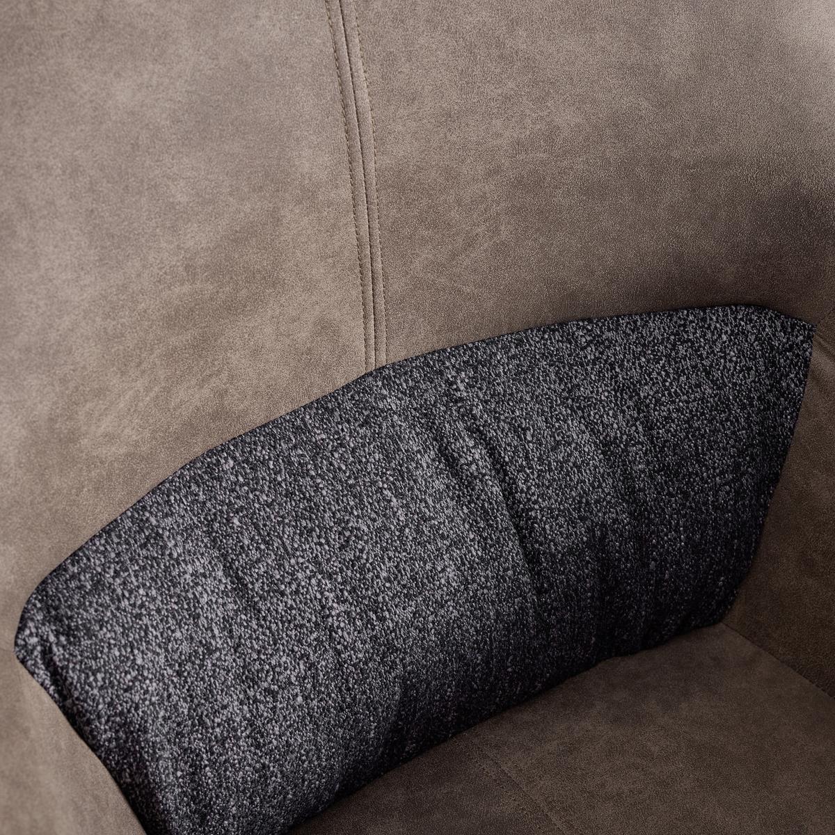 Stolička LIYA sivá a hnedá - svetlohnedá/čierna, Modern, kov/drevo (63/90/65cm) - Bessagi Home