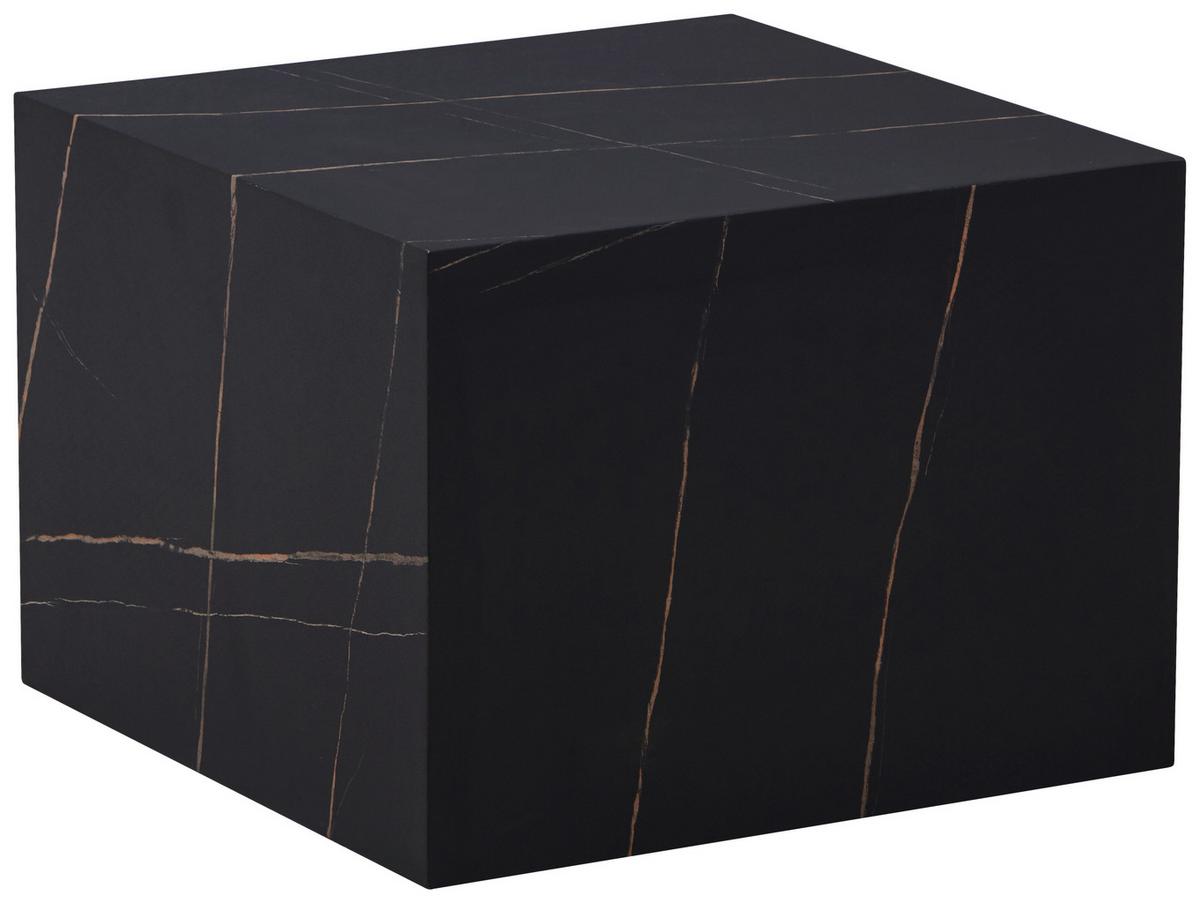 Beistelltisch Cuboid 125 Schwarz - Schwarz, Design, Holzwerkstoff (55/55/40cm) - Kayoom