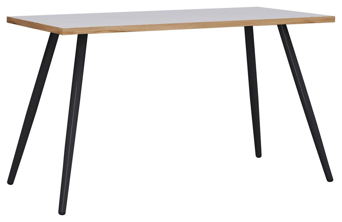 Schreibtisch Salia Anthrazit/Eiche Dekor L: 138cm - Honigeiche/Anthrazit, Design, Holzwerkstoff/Metall (138/50/70cm) - MID.YOU