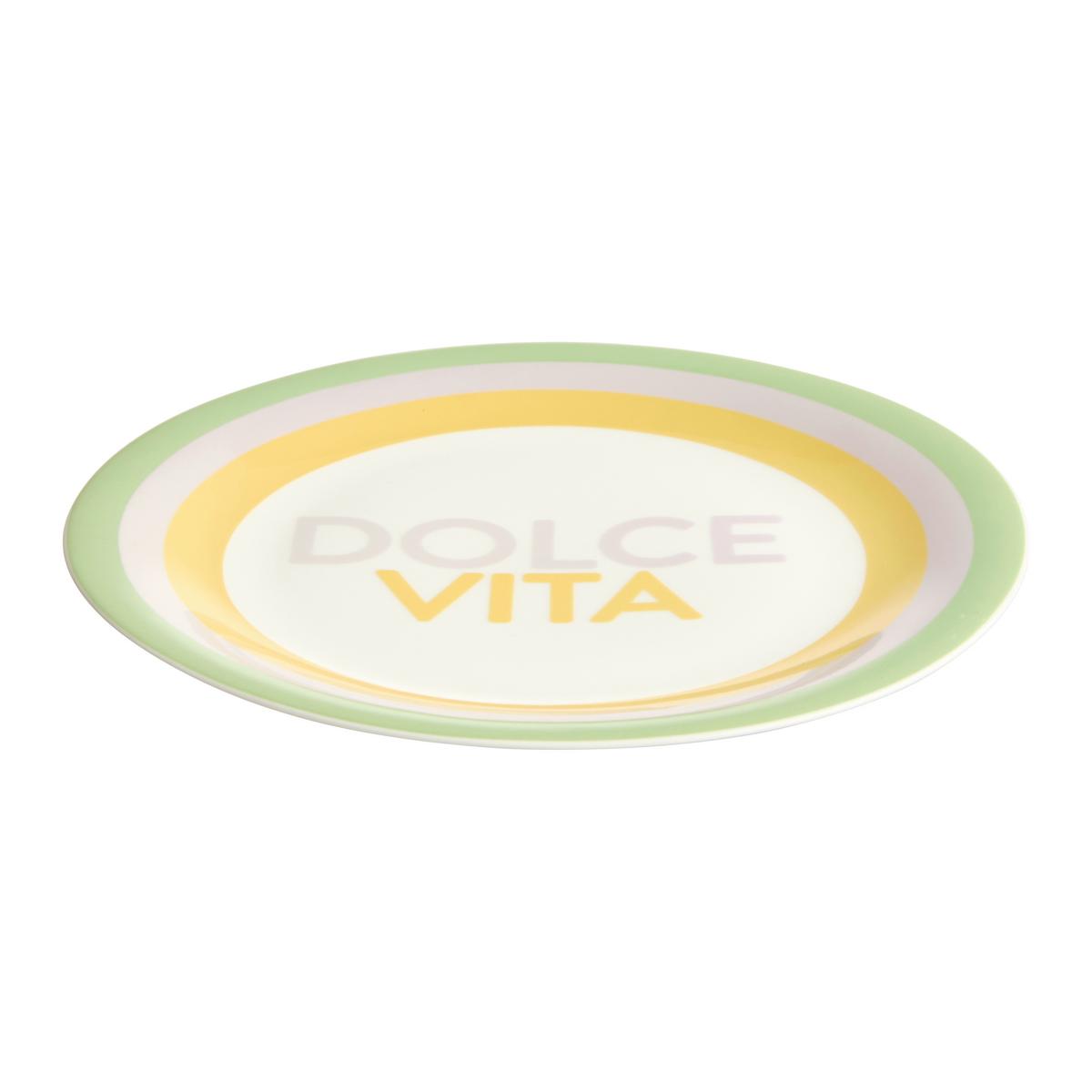 Dezertný tanier CANDY COLORS - biela/svetlosivá, Modern, keramika (21/2cm) - Mömax