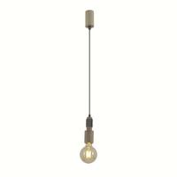 Hängeleuchte H: Ca. 124 Cm 1-Flammig - Naturfarben, KONVENTIONELL, Holz/Kunststoff (5/124cm) - Näve