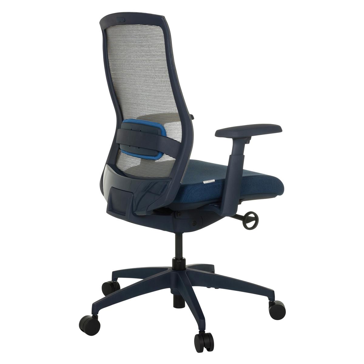 Drehstuhl Colore Blau B: 65 cm - Blau/Schwarz, MODERN, Kunststoff/Textil (65/95 - 103/70cm) - MID.YOU