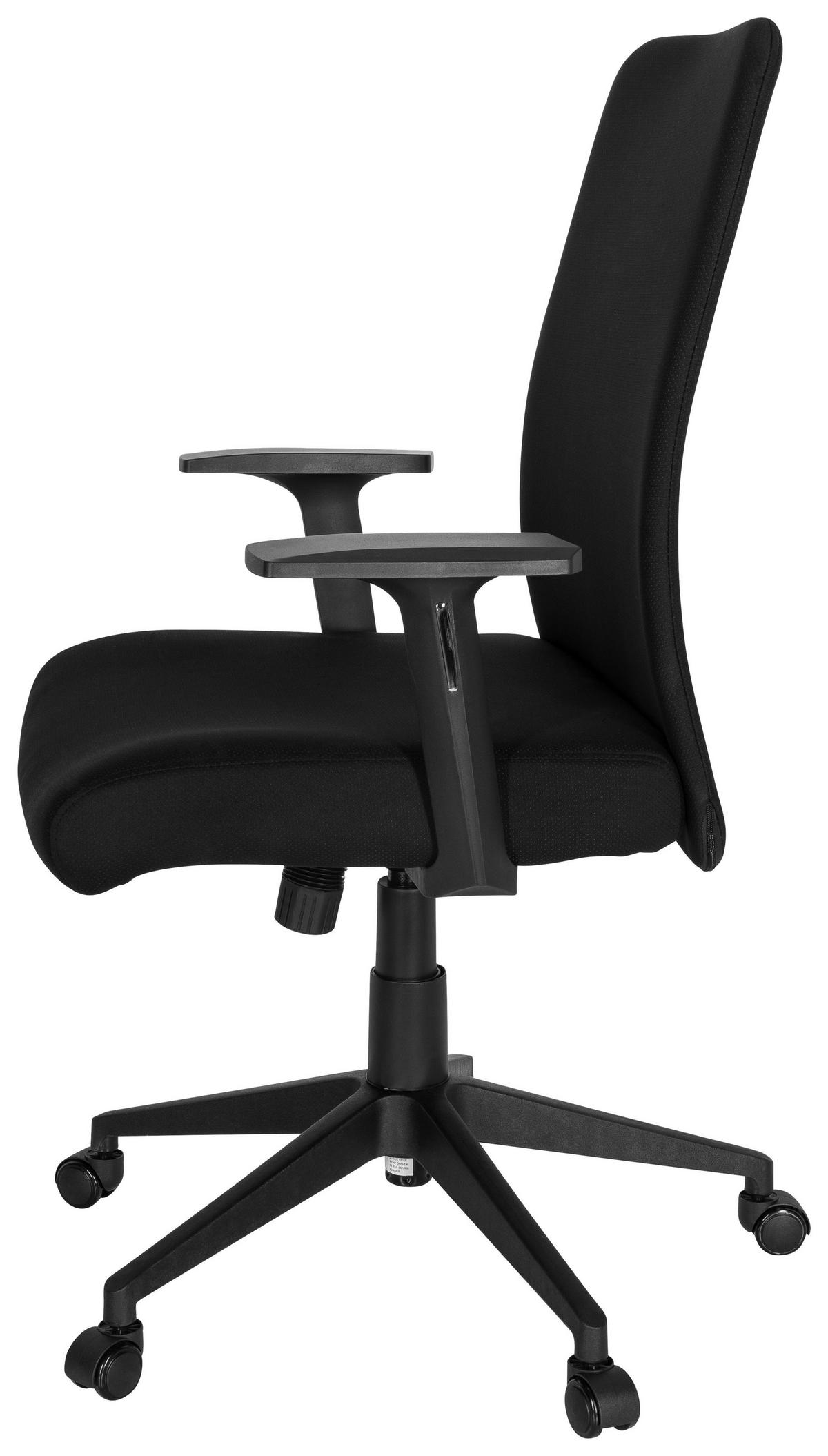 Drehstuhl Cosio I Schwarz - Schwarz, MODERN, Kunststoff/Textil (65/120/62cm) - MID.YOU