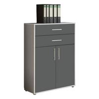 AKTENSCHRANK OFFICE EDITION - Anthrazit/Hellgrau, LIFESTYLE, Holzwerkstoff (84,4/113,6/33cm) - MID.YOU
