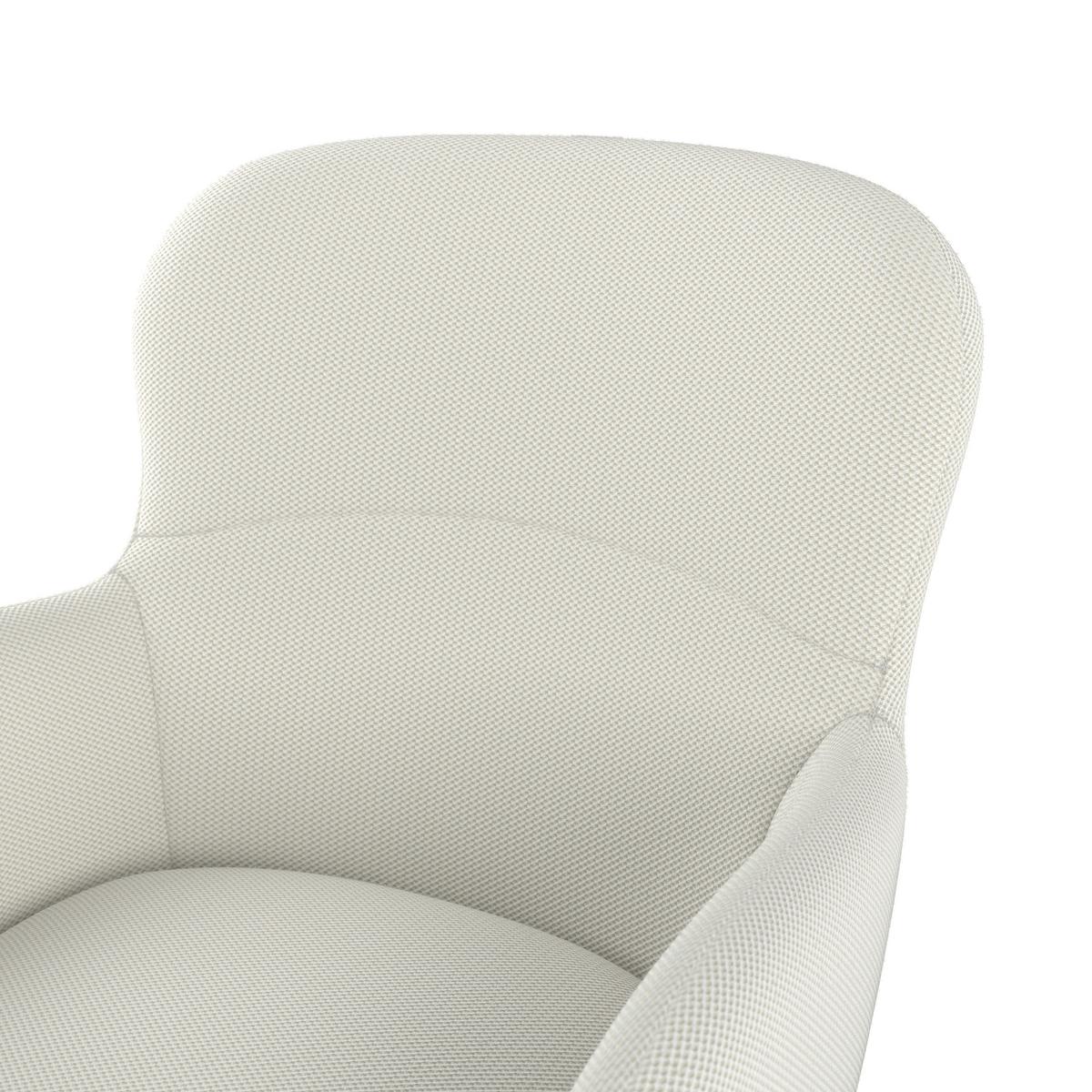 Armlehnstuhl Serena Leinenoptik beige, B: 56 cm - Beige/Schwarz, KONVENTIONELL, Holz/Textil (56/88/61cm)