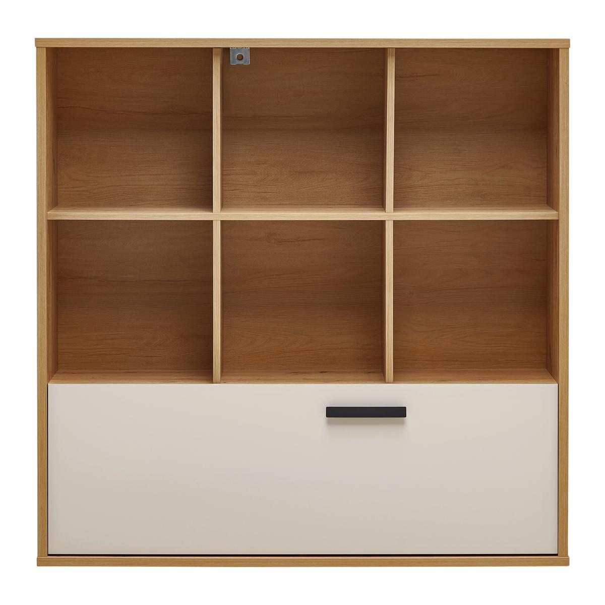 REGÁL CASA MIA - kašmírová/antracitová, Konventionell, kov/kompozitné drevo (120/121/36cm)