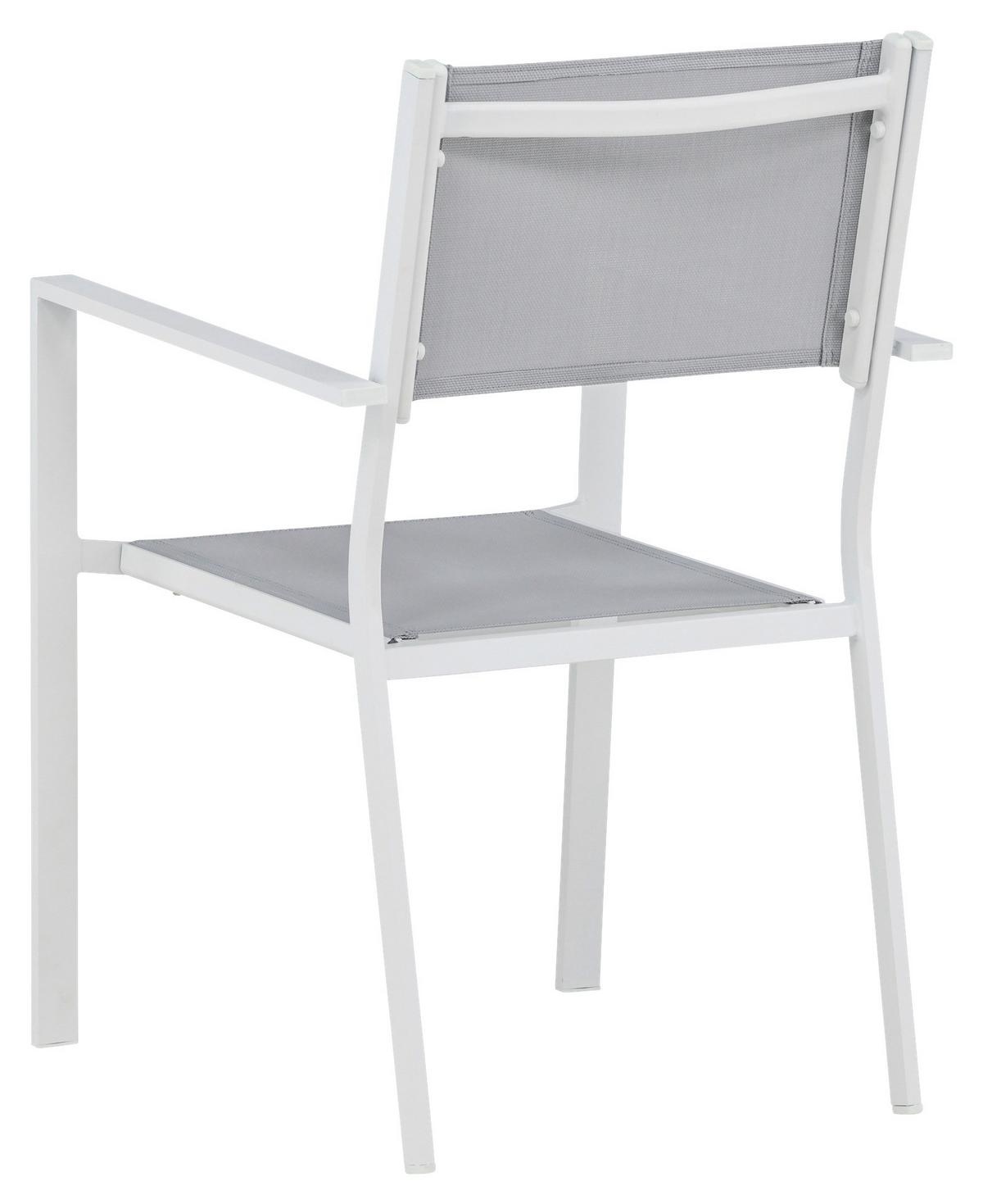 Stapelsessel Copacabana - Weiß, KONVENTIONELL, Textil/Metall (56.5/88/61cm) - Gardenson