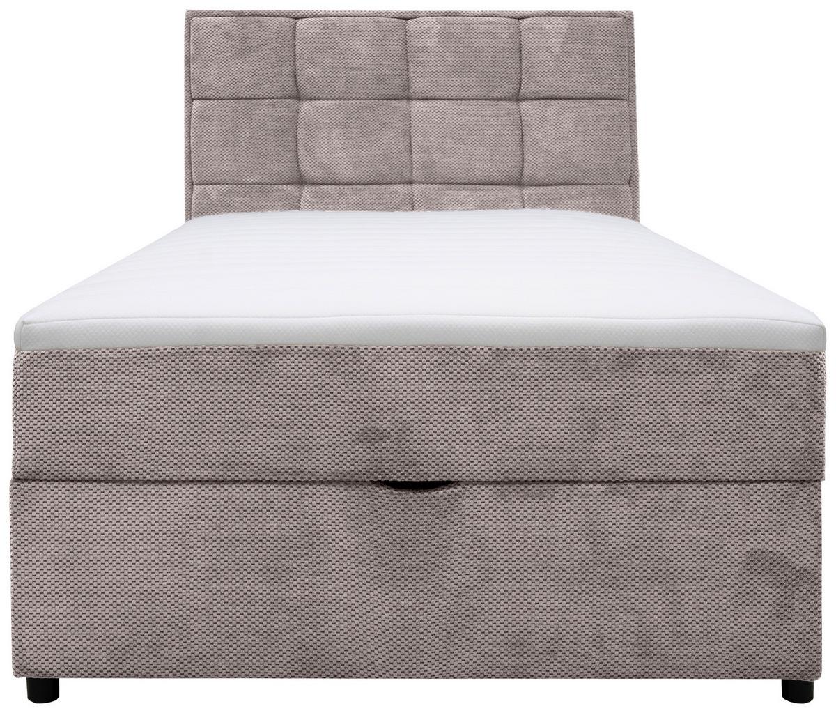 Boxbett Mit Bettkasten Catania 120x200 Cm Taupe - Taupe, MODERN, Holz/Holzwerkstoff (120/200cm) - MID.YOU