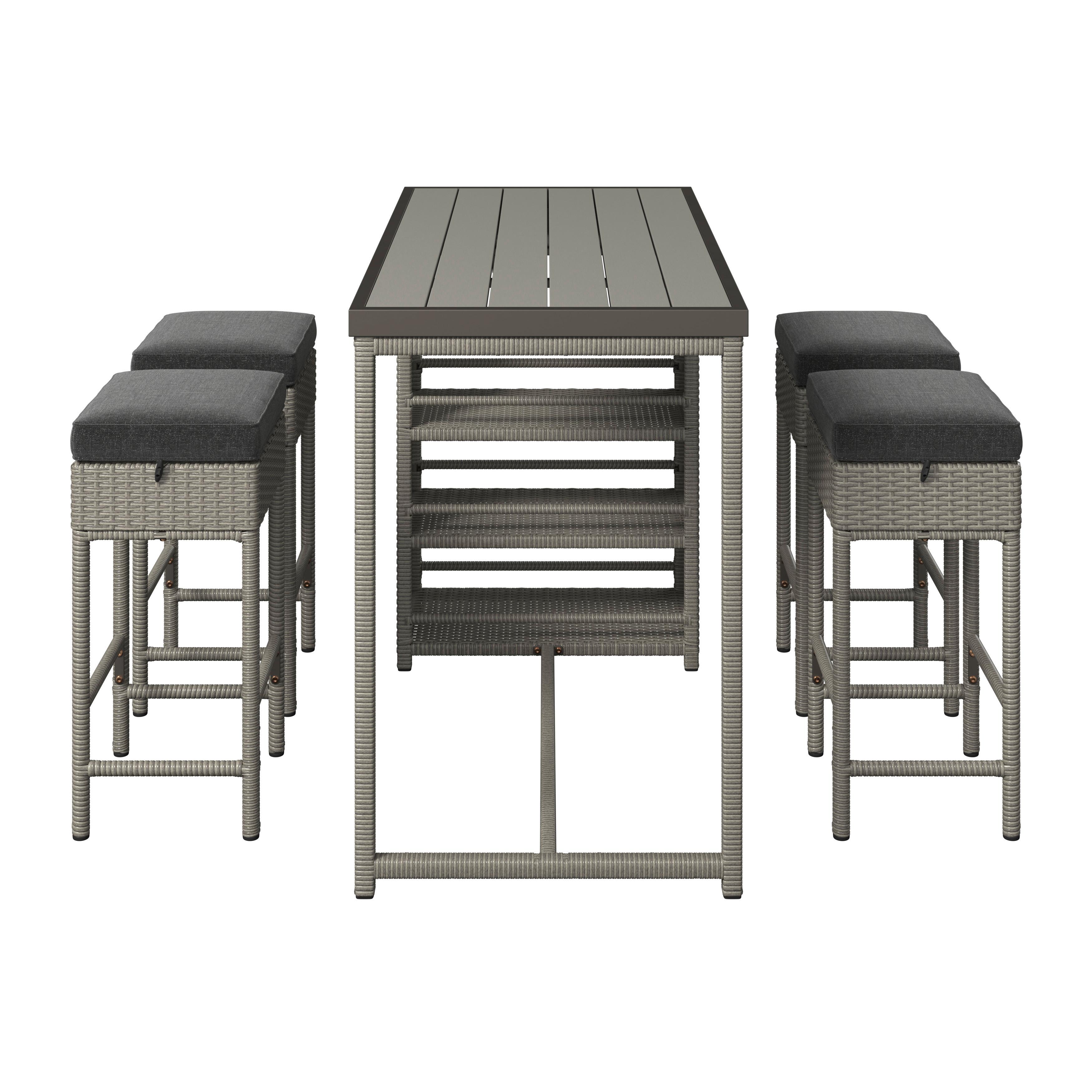 Loungegarnitur Mentone - Grau, MODERN, Kunststoff/Textil (120/90/60cm) - Beldano