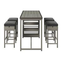 Loungegarnitur Mentone - Grau, MODERN, Kunststoff/Textil (120/90/60cm) - Beldano